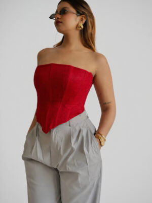 red lace corset